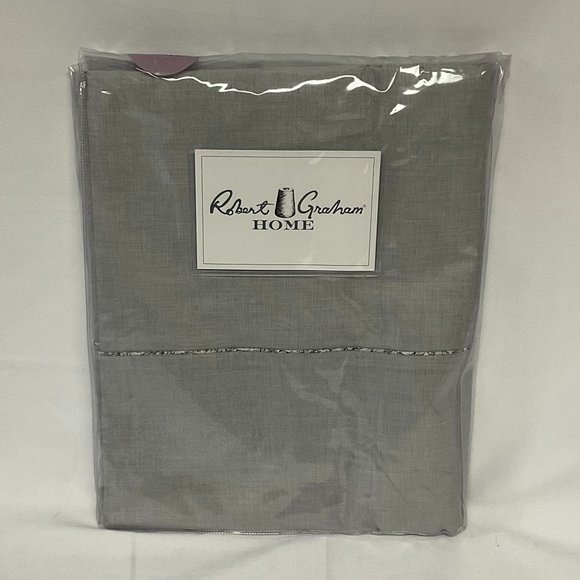 Robert Graham Flat Sheet Queen ~ Charcoal Gray ~ SHEET ONLY ~ 360 Thread Count - Picture 3 of 4
